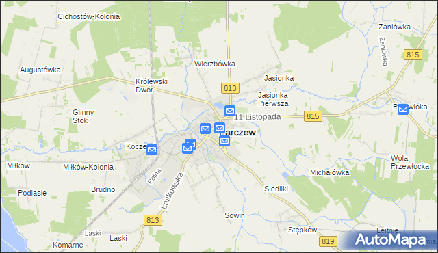 mapa Parczew, Parczew na mapie Targeo