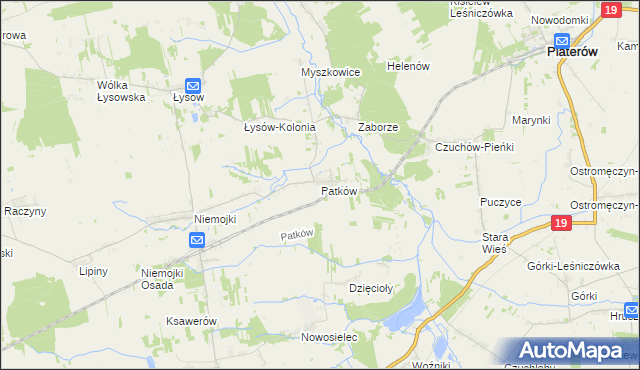 mapa Patków gmina Łosice, Patków gmina Łosice na mapie Targeo