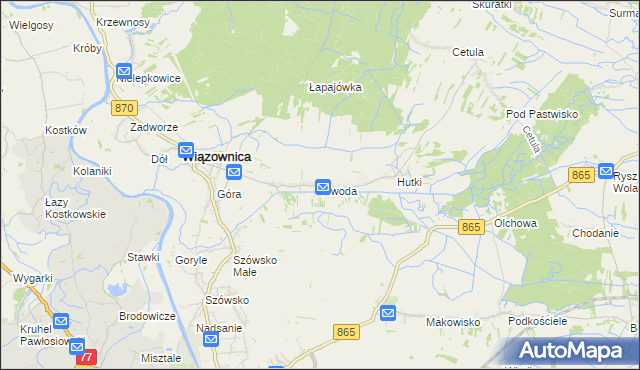 mapa Piwoda, Piwoda na mapie Targeo