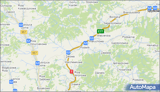 mapa Podwilk, Podwilk na mapie Targeo