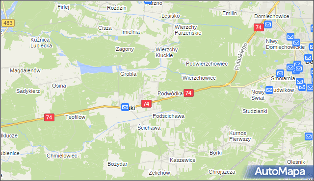 mapa Podwódka, Podwódka na mapie Targeo