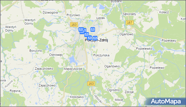 mapa Połczyńska, Połczyńska na mapie Targeo