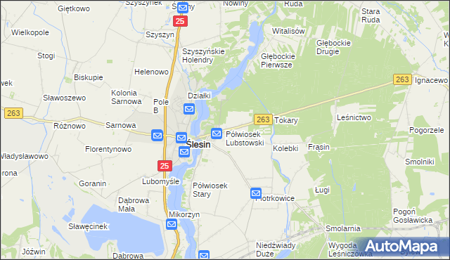 mapa Półwiosek Lubstowski, Półwiosek Lubstowski na mapie Targeo