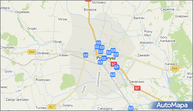 mapa Przasnysz, Przasnysz na mapie Targeo