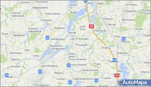 mapa Przybradz, Przybradz na mapie Targeo
