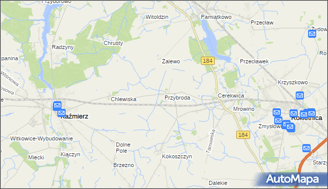mapa Przybroda, Przybroda na mapie Targeo