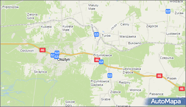 mapa Przymiłowice, Przymiłowice na mapie Targeo
