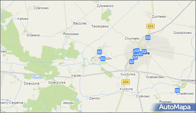 mapa Pudliszki, Pudliszki na mapie Targeo