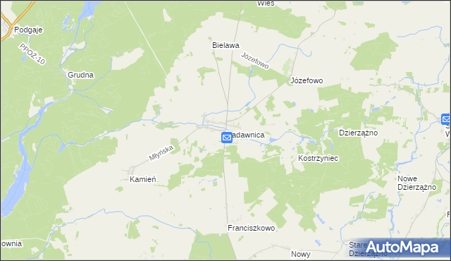 mapa Radawnica, Radawnica na mapie Targeo