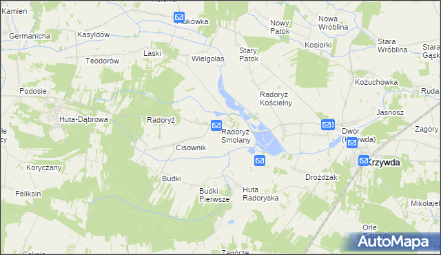 mapa Radoryż Smolany, Radoryż Smolany na mapie Targeo