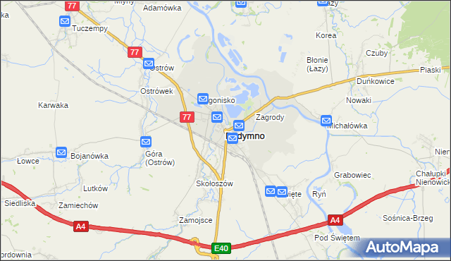 mapa Radymno, Radymno na mapie Targeo