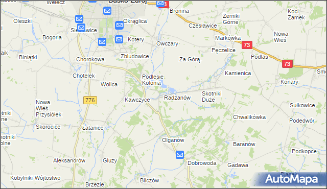 mapa Radzanów gmina Busko-Zdrój, Radzanów gmina Busko-Zdrój na mapie Targeo