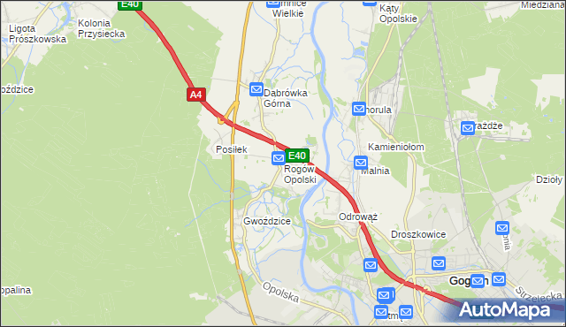 mapa Rogów Opolski, Rogów Opolski na mapie Targeo