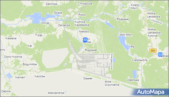 mapa Rogowiec, Rogowiec na mapie Targeo