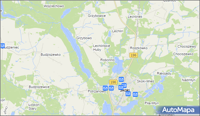 mapa Rościnno, Rościnno na mapie Targeo