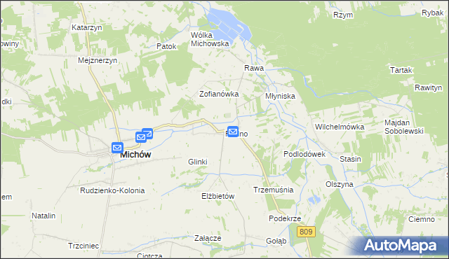 mapa Rudno gmina Michów, Rudno gmina Michów na mapie Targeo