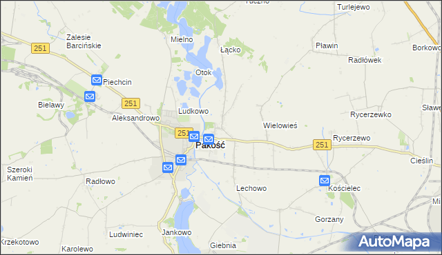 mapa Rybitwy gmina Pakość, Rybitwy gmina Pakość na mapie Targeo