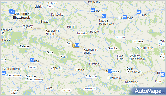mapa Rzepiennik Suchy, Rzepiennik Suchy na mapie Targeo