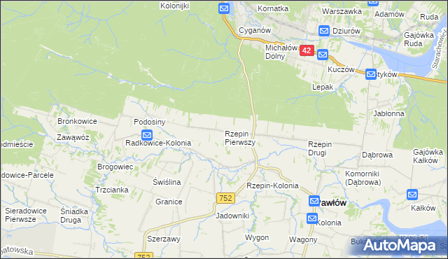 mapa Rzepin Pierwszy, Rzepin Pierwszy na mapie Targeo