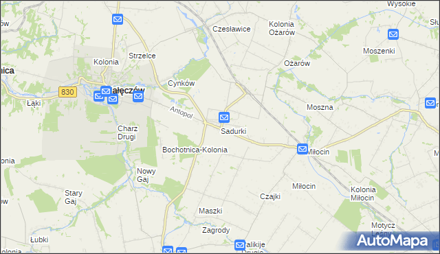 mapa Sadurki, Sadurki na mapie Targeo