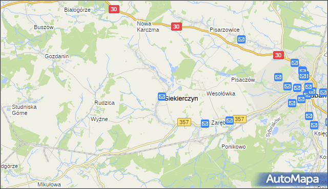 mapa Siekierczyn, Siekierczyn na mapie Targeo