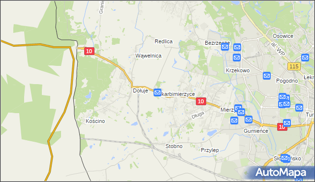 mapa Skarbimierzyce, Skarbimierzyce na mapie Targeo