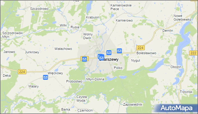 mapa Skarszewy powiat starogardzki, Skarszewy powiat starogardzki na mapie Targeo