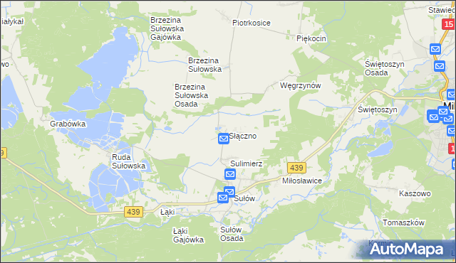 mapa Słączno, Słączno na mapie Targeo