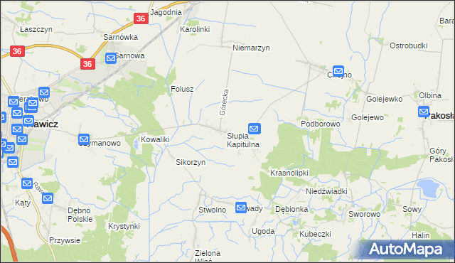 mapa Słupia Kapitulna, Słupia Kapitulna na mapie Targeo