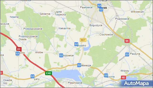 mapa Słupsko gmina Rudziniec, Słupsko gmina Rudziniec na mapie Targeo