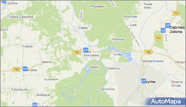 mapa Smyków gmina Przyrów, Smyków gmina Przyrów na mapie Targeo