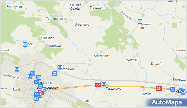 mapa Snowidowo, Snowidowo na mapie Targeo