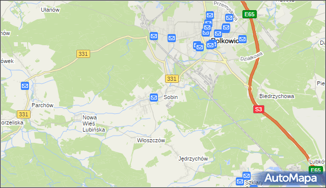 mapa Sobin, Sobin na mapie Targeo