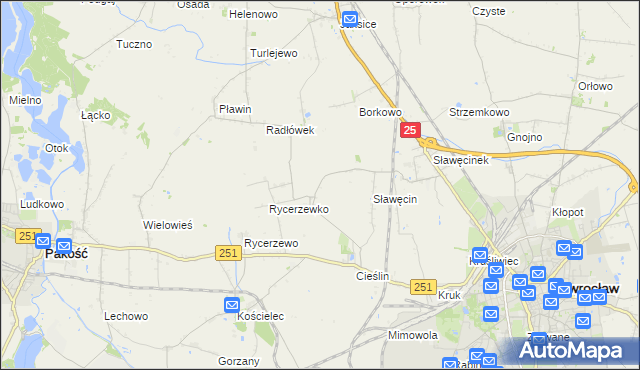 mapa Sójkowo gmina Inowrocław, Sójkowo gmina Inowrocław na mapie Targeo