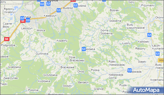 mapa Stasiówka gmina Dębica, Stasiówka gmina Dębica na mapie Targeo