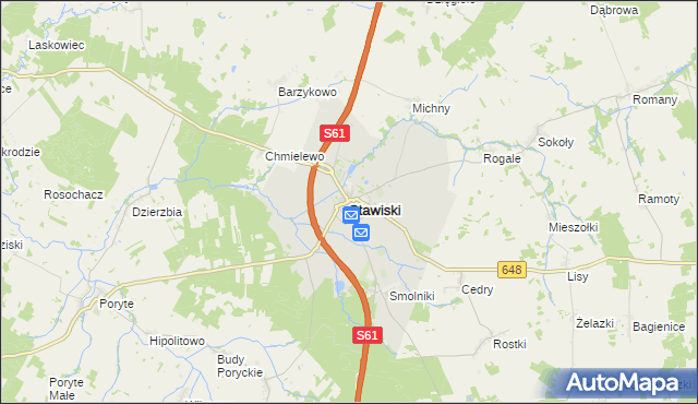 mapa Stawiski, Stawiski na mapie Targeo