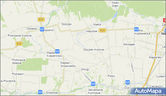 mapa Stoczek-Kolonia, Stoczek-Kolonia na mapie Targeo