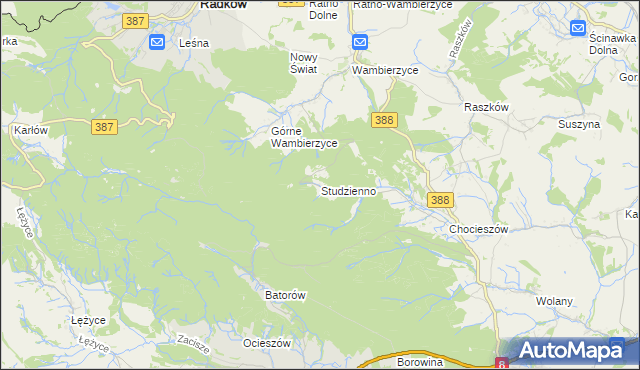 mapa Studzienno, Studzienno na mapie Targeo