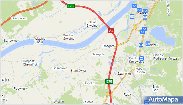 mapa Szynych, Szynych na mapie Targeo