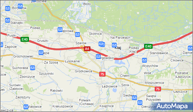 mapa Targowisko gmina Kłaj, Targowisko gmina Kłaj na mapie Targeo