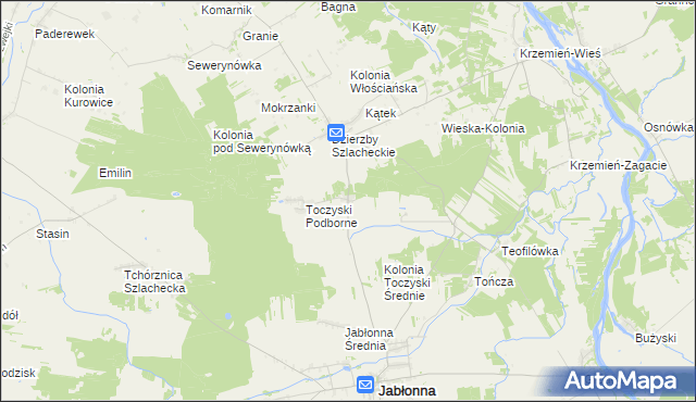 mapa Toczyski Średnie, Toczyski Średnie na mapie Targeo