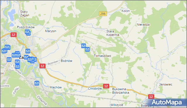 mapa Tomaszowo, Tomaszowo na mapie Targeo