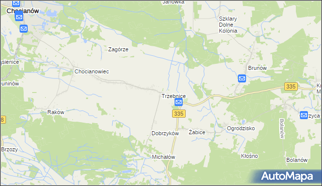 mapa Trzebnice, Trzebnice na mapie Targeo