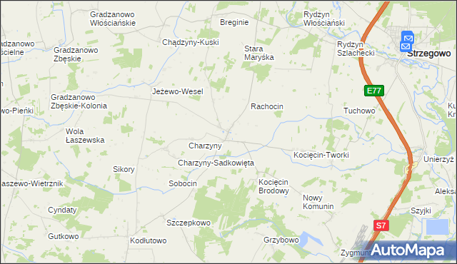 mapa Unieck, Unieck na mapie Targeo