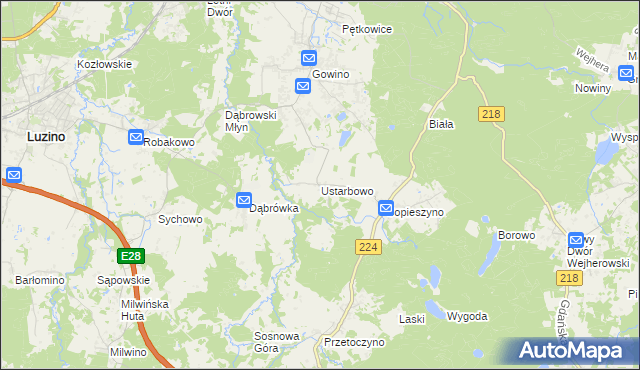 mapa Ustarbowo, Ustarbowo na mapie Targeo