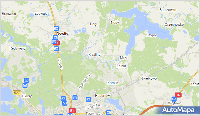 mapa Wadąg, Wadąg na mapie Targeo