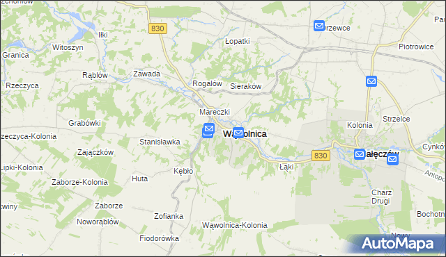 mapa Wąwolnica powiat puławski, Wąwolnica powiat puławski na mapie Targeo