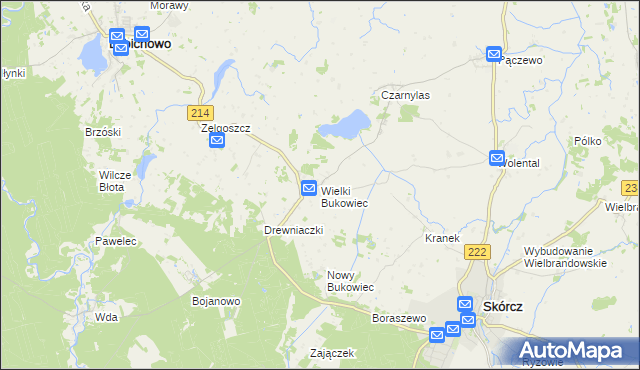 mapa Wielki Bukowiec, Wielki Bukowiec na mapie Targeo