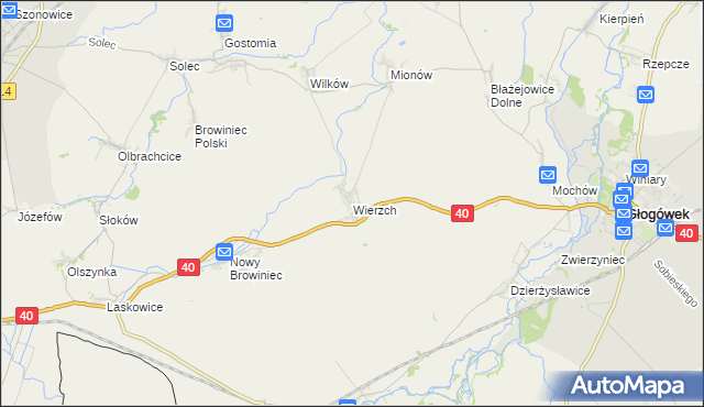 mapa Wierzch, Wierzch na mapie Targeo