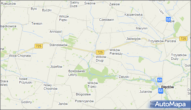 mapa Wilków Drugi, Wilków Drugi na mapie Targeo